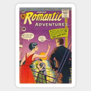 Vintage "Romantic Adventures" Cover Sticker